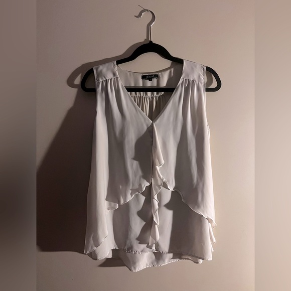 Renuar Silvery White Draped Blouse - Picture 1 of 3